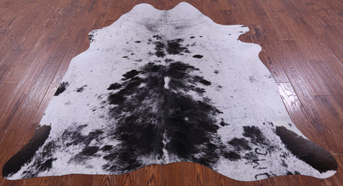 Black Salt & Pepper Natural Cowhide Rug - X-Large 7' 1