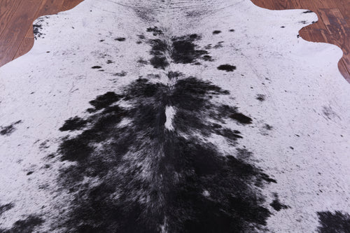 Black Salt & Pepper Natural Cowhide Rug - X-Large 7' 1