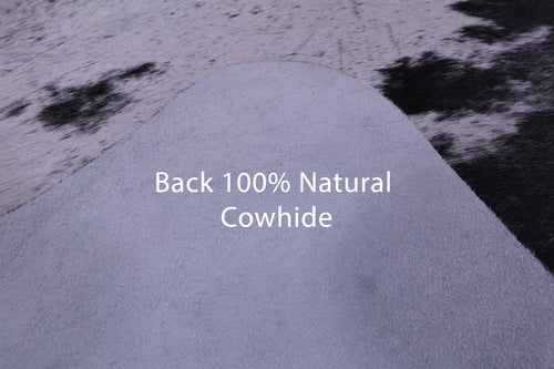 Black Salt & Pepper Natural Cowhide Rug - X-Large 7' 1