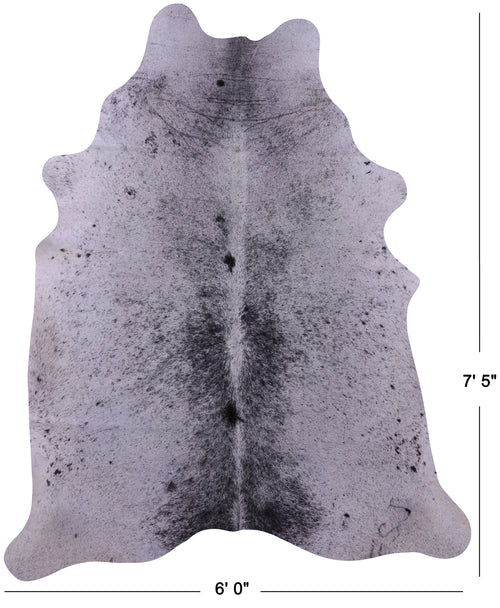 Black Salt & Pepper Natural Cowhide Rug - X-Large 7' 5