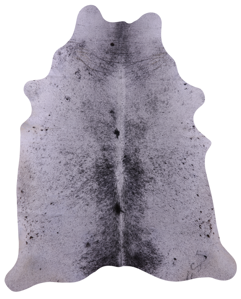 Black Salt & Pepper Natural Cowhide Rug - X-Large 7' 5"H x 6' 0"W