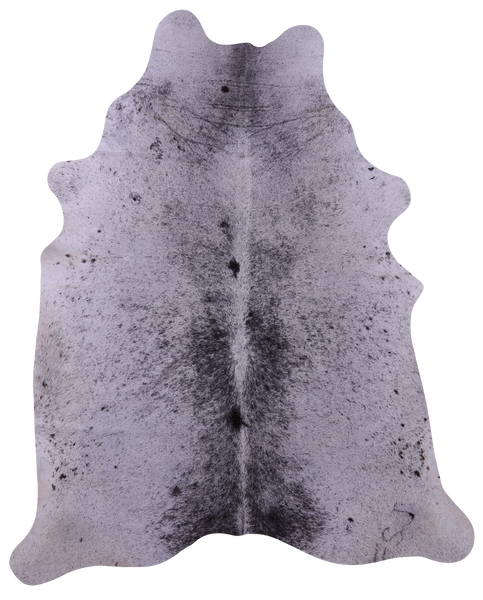 Black Salt & Pepper Natural Cowhide Rug - X-Large 7' 5"H x 6' 0"W
