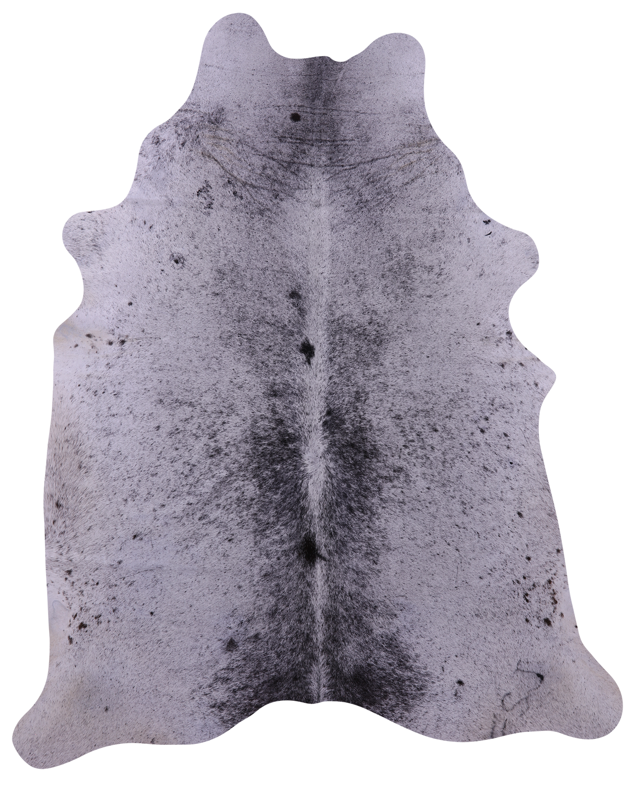Black Salt & Pepper Natural Cowhide Rug - X-Large 7' 5"H x 6' 0"W