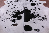Thumbnail for Black Salt & Pepper Natural Cowhide Rug - X-Large 7' 4