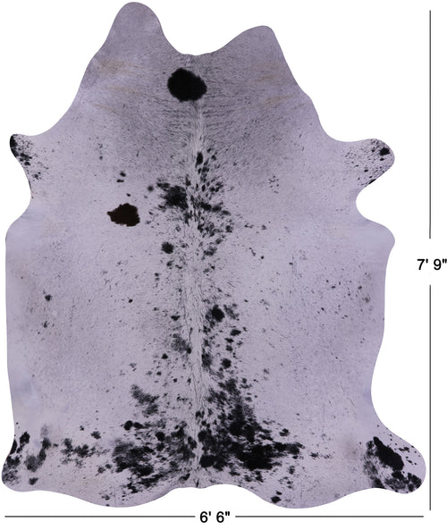 Black Salt & Pepper Natural Cowhide Rug - XX-Large 7' 9
