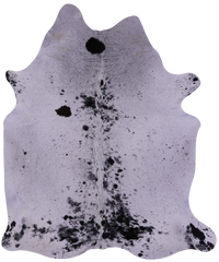 Thumbnail for Black Salt & Pepper Natural Cowhide Rug - XX-Large 7' 9
