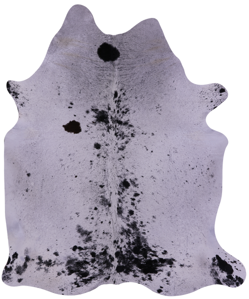 Black Salt & Pepper Natural Cowhide Rug - XX-Large 7' 9
