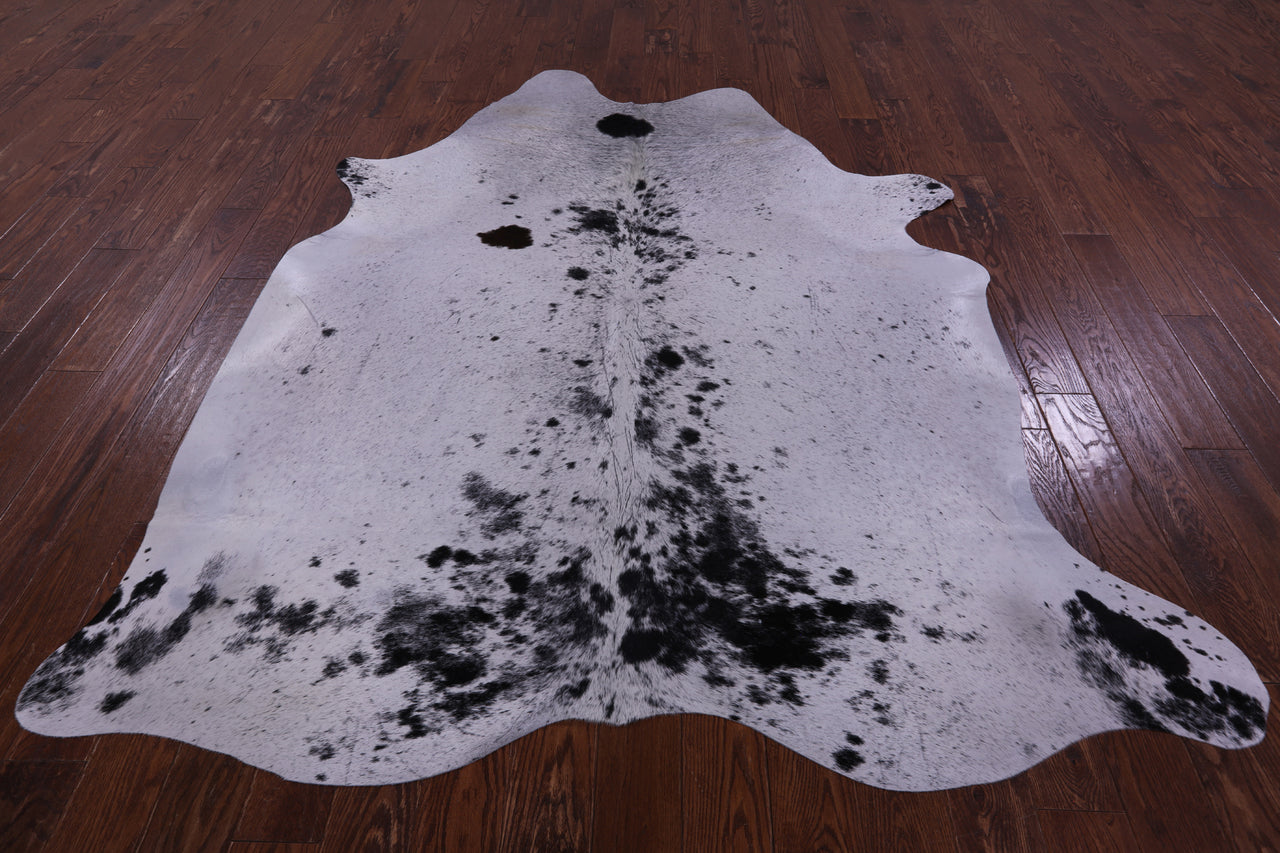 Black Salt & Pepper Natural Cowhide Rug - XX-Large 7' 9"H x 6' 6"W
