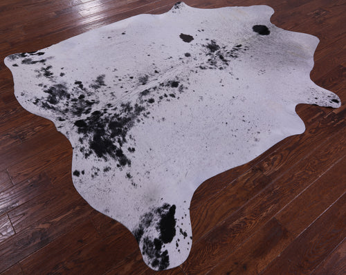 Black Salt & Pepper Natural Cowhide Rug - XX-Large 7' 9