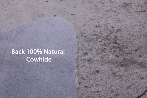 Brown Salt & Pepper Natural Cowhide Rug - Large 6' 9