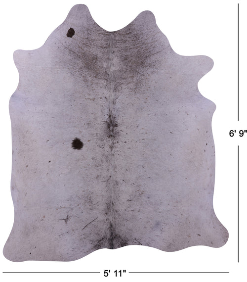 Brown Salt & Pepper Natural Cowhide Rug - Large 6' 9