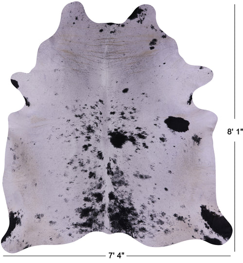 Black Salt & Pepper Natural Cowhide Rug - XX-Large 8' 1