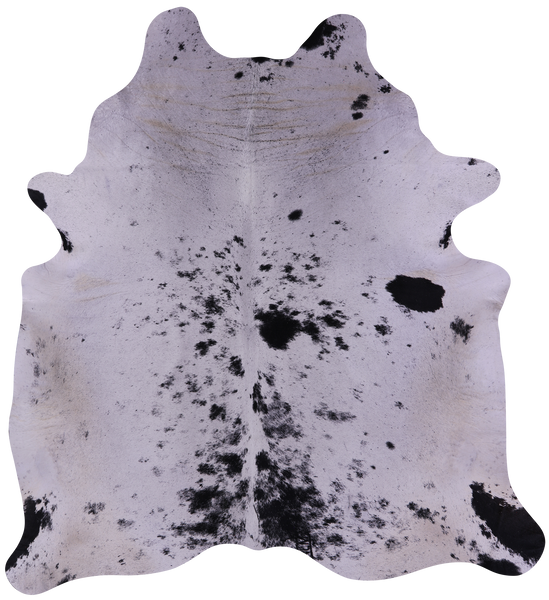 Black Salt & Pepper Natural Cowhide Rug - XX-Large 8' 1"H x 7' 4"W