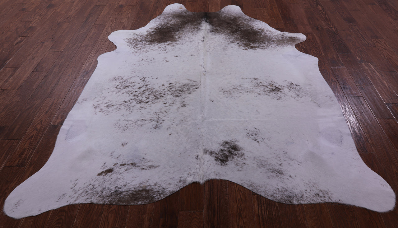 Brown Salt & Pepper Natural Cowhide Rug - X-Large 7' 7"H x 6' 8"W