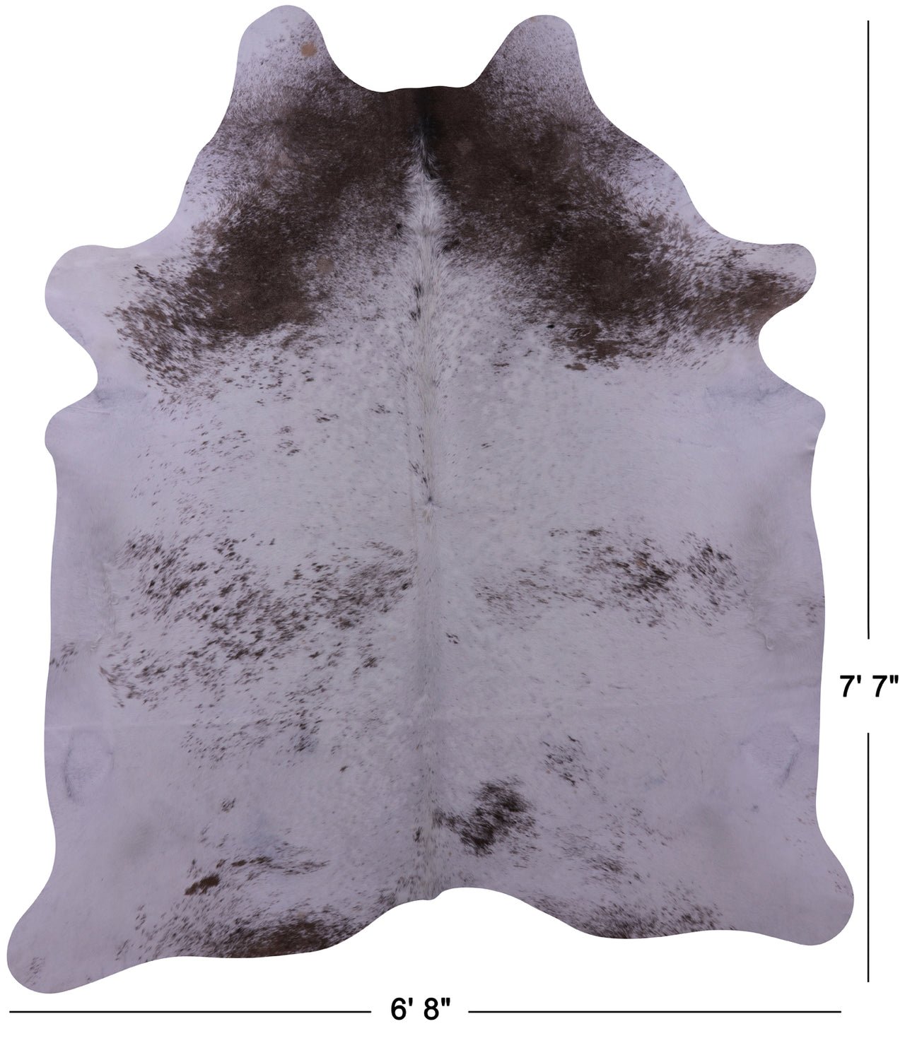 Brown Salt & Pepper Natural Cowhide Rug - X-Large 7' 7"H x 6' 8"W