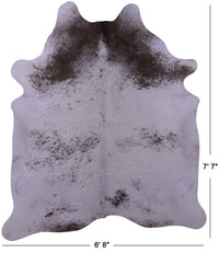 Thumbnail for Brown Salt & Pepper Natural Cowhide Rug - X-Large 7' 7