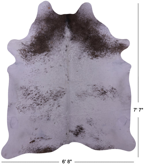 Brown Salt & Pepper Natural Cowhide Rug - X-Large 7' 7