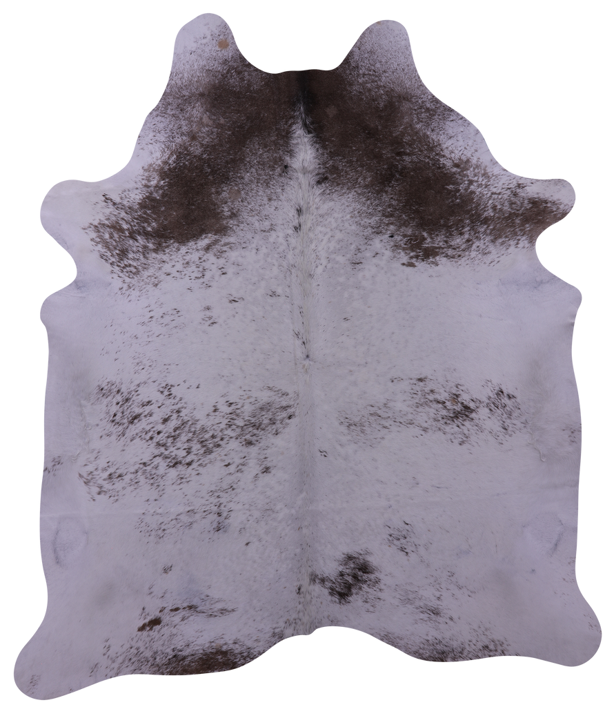 Brown Salt & Pepper Natural Cowhide Rug - X-Large 7' 7"H x 6' 8"W
