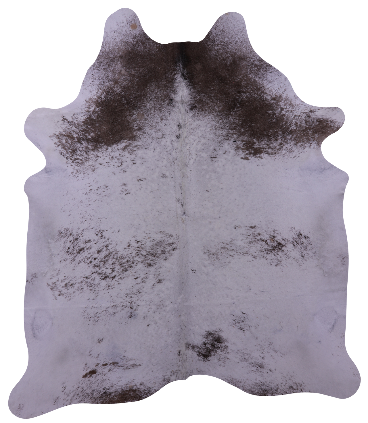Brown Salt & Pepper Natural Cowhide Rug - X-Large 7' 7"H x 6' 8"W