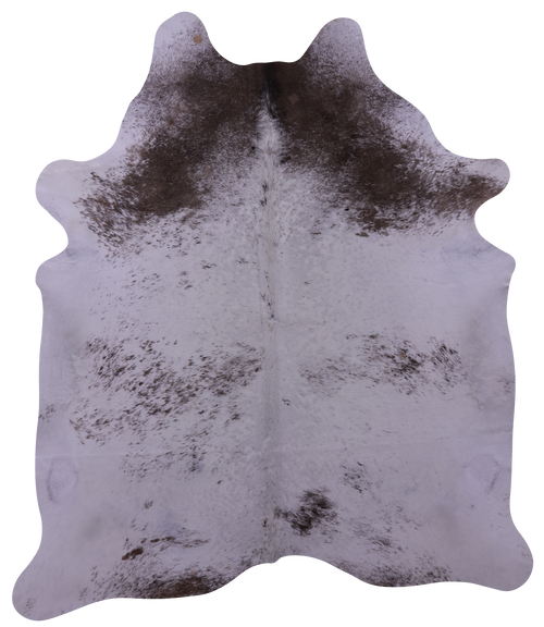Brown Salt & Pepper Natural Cowhide Rug - X-Large 7' 7