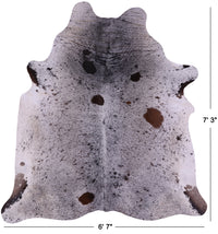 Thumbnail for Brown Salt & Pepper Natural Cowhide Rug - X-Large 7' 3