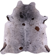 Thumbnail for Brown Salt & Pepper Natural Cowhide Rug - X-Large 7' 3