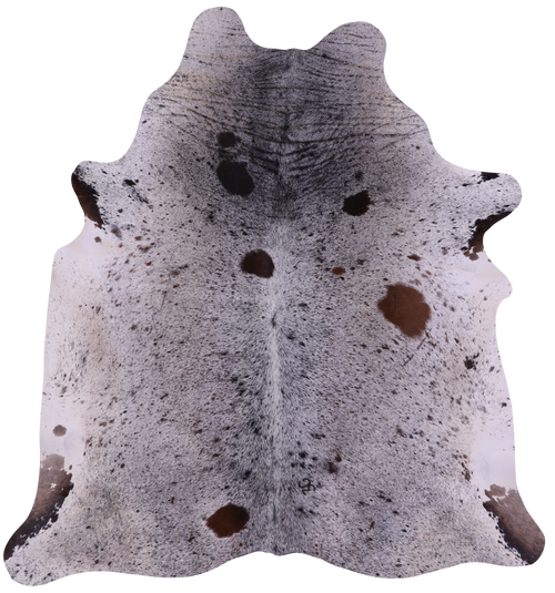 Brown Salt & Pepper Natural Cowhide Rug - X-Large 7' 3