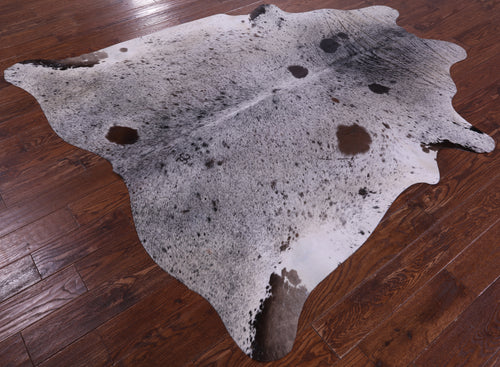 Brown Salt & Pepper Natural Cowhide Rug - X-Large 7' 3