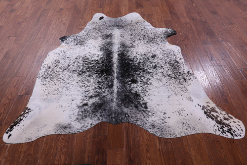 Black Salt & Pepper Natural Cowhide Rug - Large 6' 7
