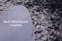 Thumbnail for Black Salt & Pepper Natural Cowhide Rug - Large 6' 7