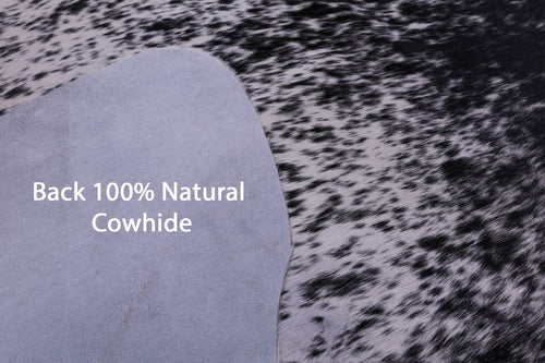 Black Salt & Pepper Natural Cowhide Rug - Large 6' 7
