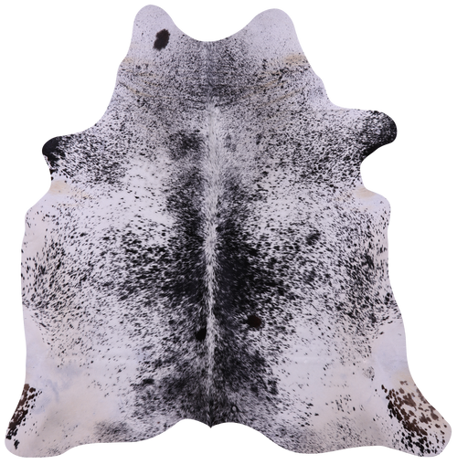 Black Salt & Pepper Natural Cowhide Rug - Large 6' 7