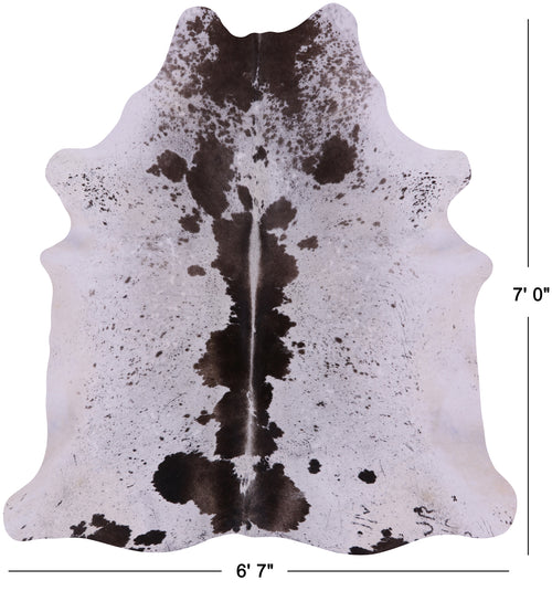 Brown Salt & Pepper Natural Cowhide Rug - X-Large 7' 0