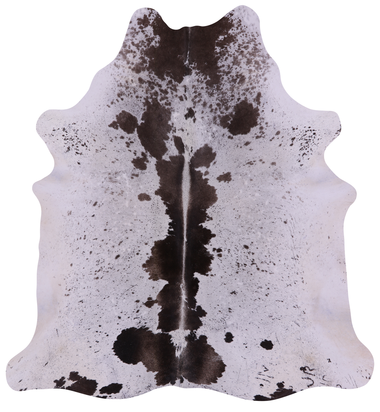 Brown Salt & Pepper Natural Cowhide Rug - X-Large 7' 0"H x 6' 7"W