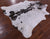 Brown Salt & Pepper Natural Cowhide Rug - X-Large 7' 0"H x 6' 7"W