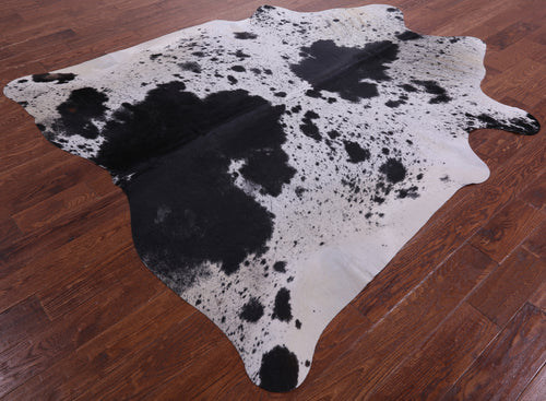 Black Salt & Pepper Natural Cowhide Rug - X-Large 7' 5