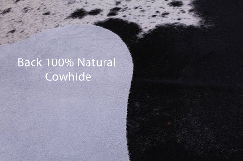 Black Salt & Pepper Natural Cowhide Rug - X-Large 7' 5