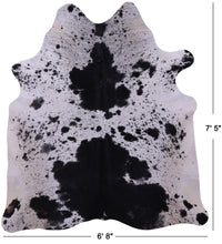 Thumbnail for Black Salt & Pepper Natural Cowhide Rug - X-Large 7' 5