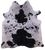Black Salt & Pepper Natural Cowhide Rug - X-Large 7' 5"H x 6' 8"W