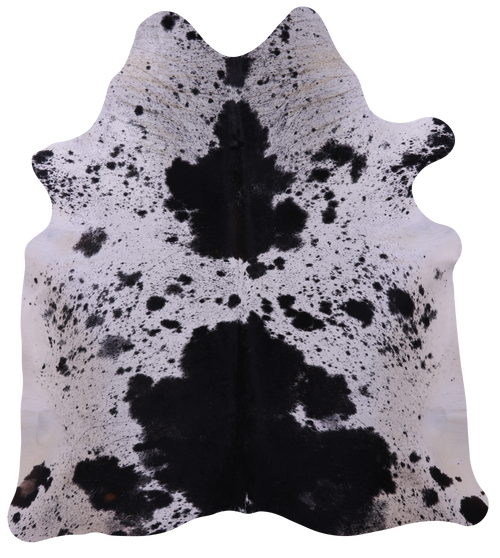 Black Salt & Pepper Natural Cowhide Rug - X-Large 7' 5