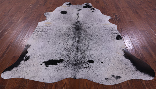 Black Salt & Pepper Natural Cowhide Rug - X-Large 7' 3