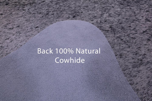 Black Salt & Pepper Natural Cowhide Rug - X-Large 7' 3