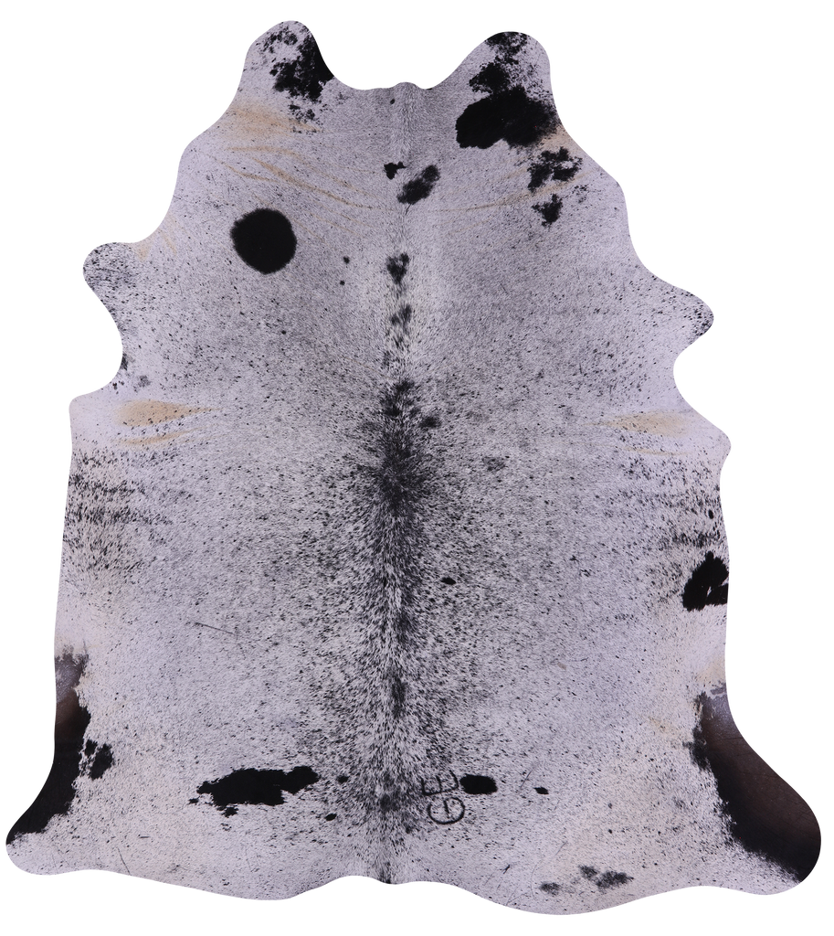 Black Salt & Pepper Natural Cowhide Rug - X-Large 7' 3"H x 6' 8"W