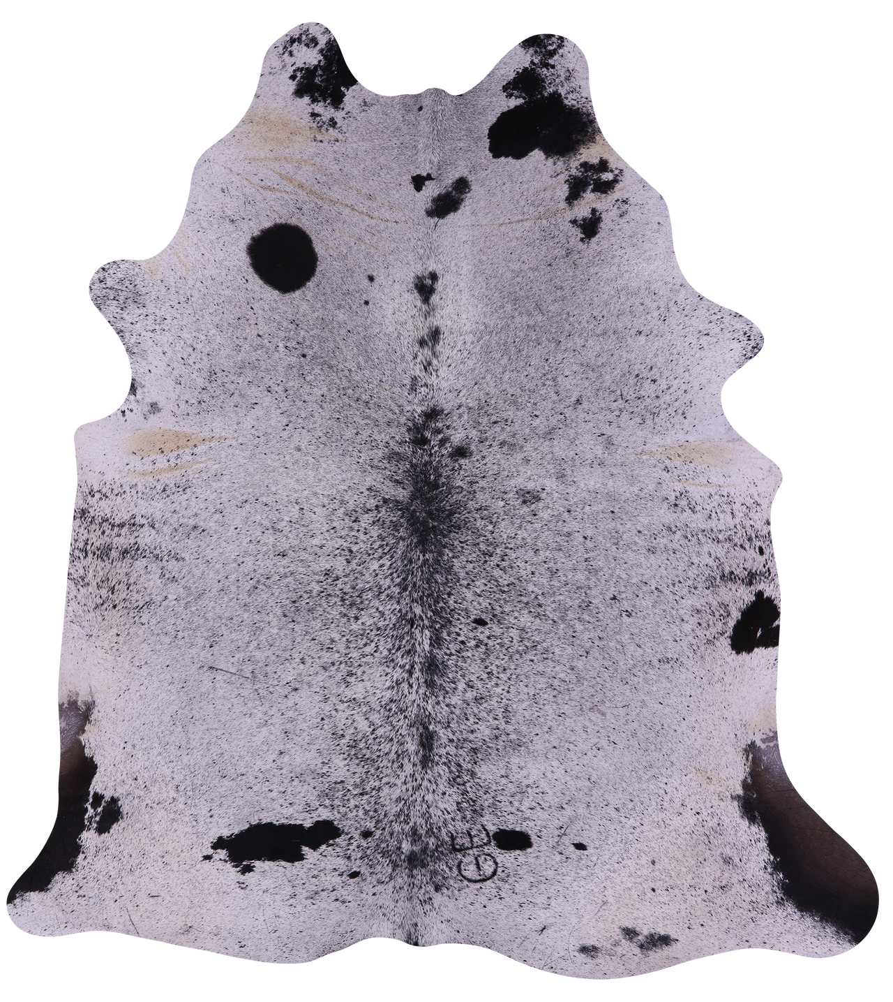 Black Salt & Pepper Natural Cowhide Rug - X-Large 7' 3"H x 6' 8"W