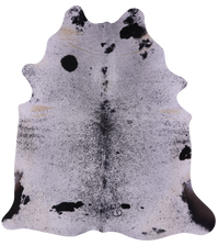 Thumbnail for Black Salt & Pepper Natural Cowhide Rug - X-Large 7' 3