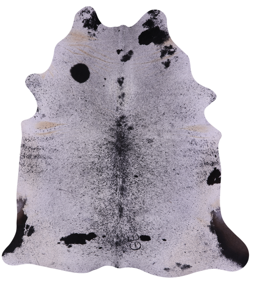 Black Salt & Pepper Natural Cowhide Rug - X-Large 7' 3