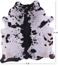 Thumbnail for Black Salt & Pepper Natural Cowhide Rug - XX-Large 7' 11