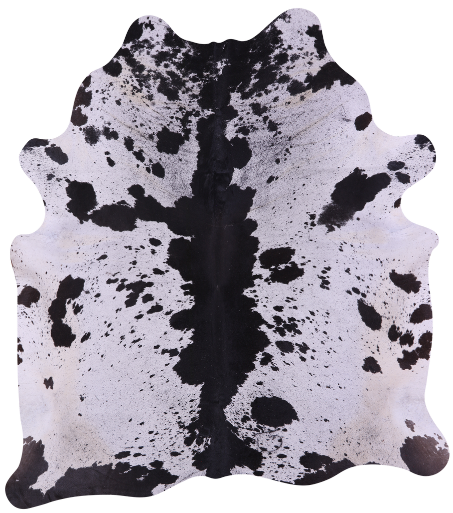 Black Salt & Pepper Natural Cowhide Rug - XX-Large 7' 11"H x 7' 0"W