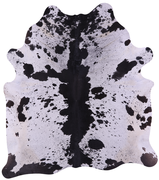 Black Salt & Pepper Natural Cowhide Rug - XX-Large 7' 11"H x 7' 0"W