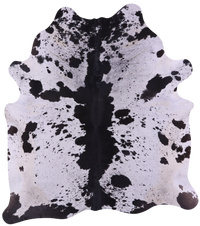 Thumbnail for Black Salt & Pepper Natural Cowhide Rug - XX-Large 7' 11